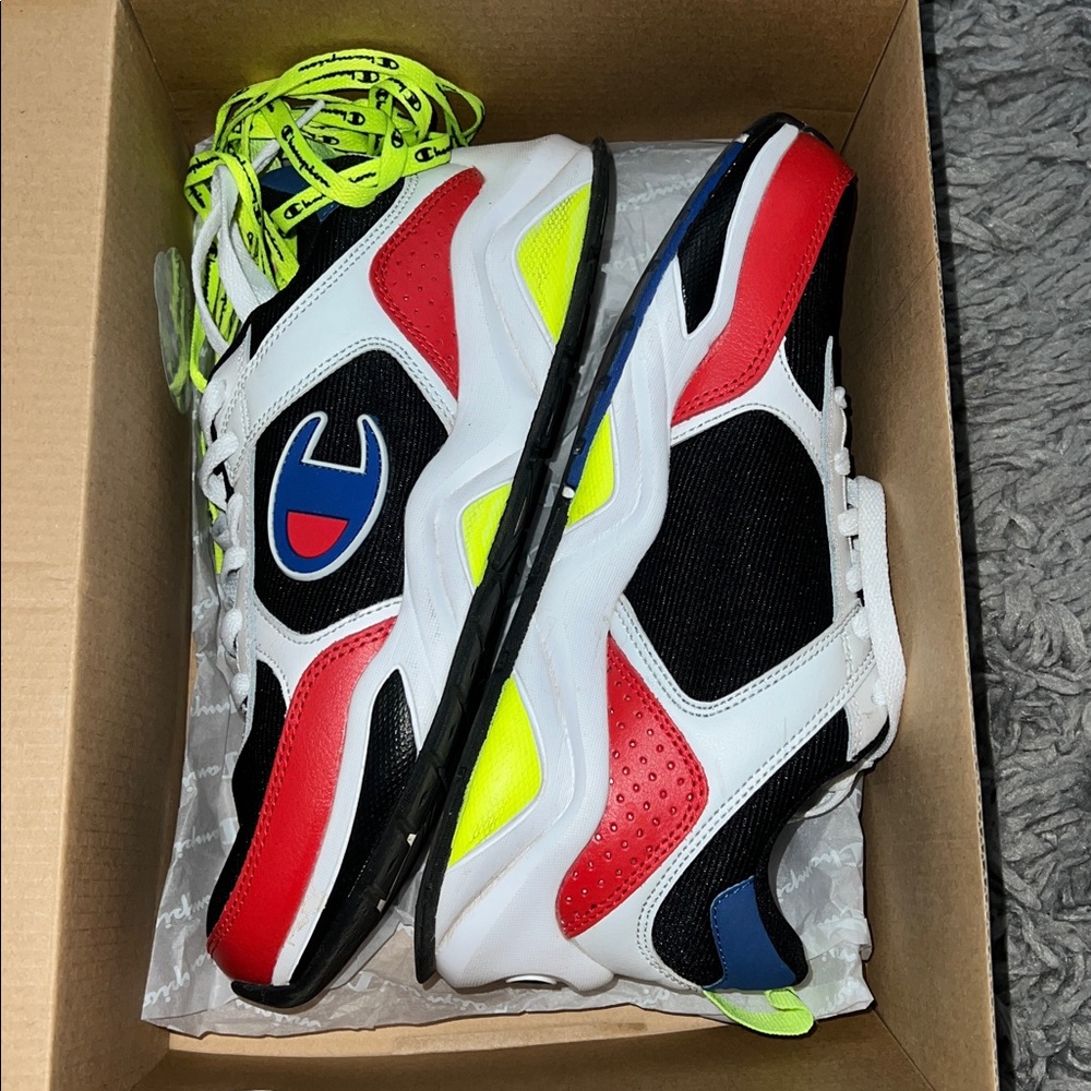 Champion Red and Yellow Accent Sneakers